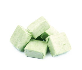 Pile of chewing candies isolated