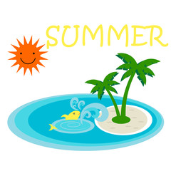 summer icon set