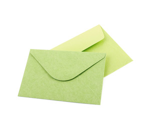 Pile of paper envelopes isolated