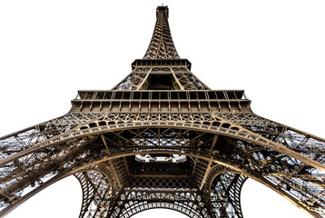 Eiffel Tower with white background 