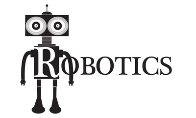 Robotics Word conceptual Illustration. Robotics text isolated flat vector. Transparent.