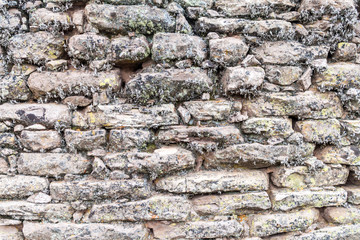 Detail of an old stone wall
