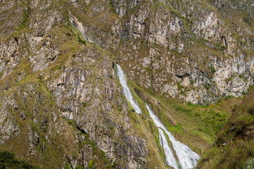 Waterfall in Urubamba valley near Machu Picchu, Peru