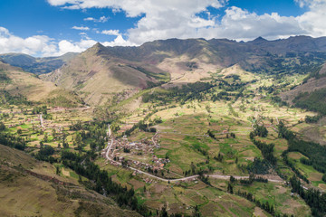 Fototapeta na wymiar Valley near Pisac village, Peru