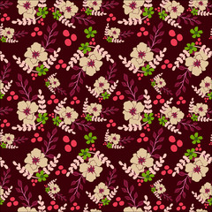Trendy floral pattern for use on fabric, textile, background and covers.