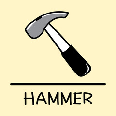 Hammer hand-drawn style.