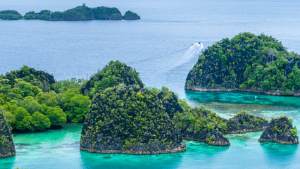 Pianemo Island, Blue Lagoon, Raja Ampat, West Papua, Indonesia