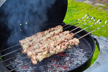 meat kebab skewers