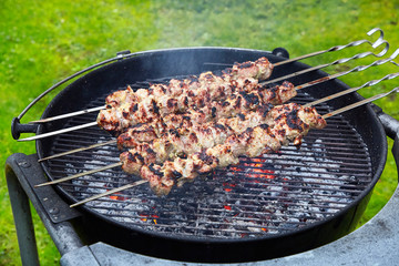 meat kebab skewers
