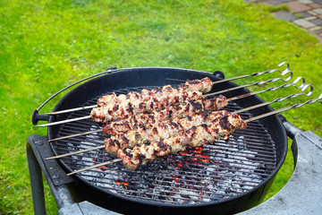 meat kebab skewers