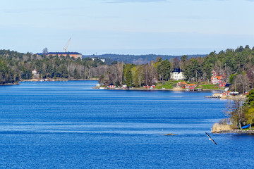 Fototapeta na wymiar Stockholm archipelago at sunny morning