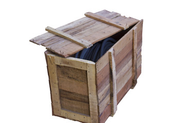 wood isolated box
