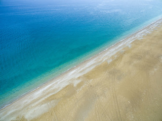 Aerial tropical beach