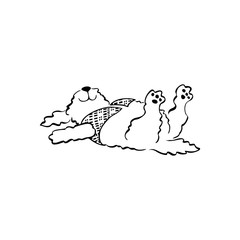 Lazy dog with sleepy face