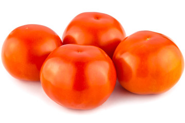 Tomatoes isolated on white background close up