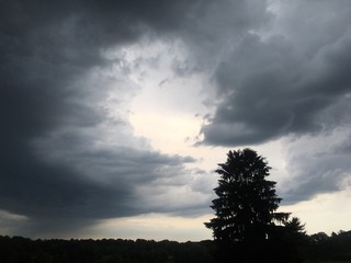 impressive thunderstorm landscape