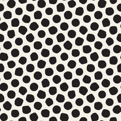 Stylish Doodle Scattered Shapes. Vector Seamless Black And White Freehand Pattern
