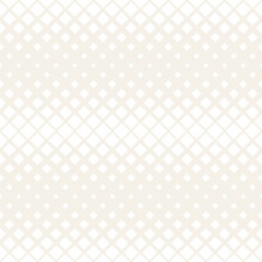 Vector seamless pattern. Modern stylish texture. Repeating geometric tiles. Monochrome halftone grid. Simple shapes lattice