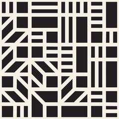 Vector seamless pattern. Mesh texture. Linear grid with chaotic shapes. Stylish geometric lattice modern design