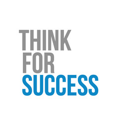 think for success text sign concept