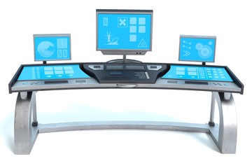 3d illustration of a science fiction control panel © abramsdesign