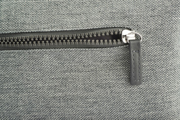 Grey cloth with a zipper