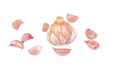 Garlic isolated on white background