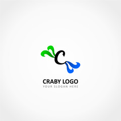 Fototapeta premium Seafood Crab Logo