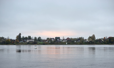 Fototapeta na wymiar View of Neva river.