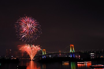 お台場のクリスマスと花火