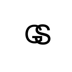 letter GS logo vector