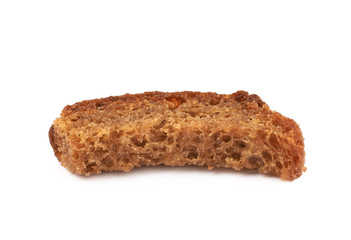 Single bread crouton isolated