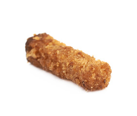 Single bread crouton isolated