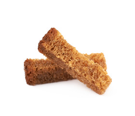 Pile of bread croutons