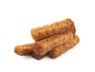 Pile of bread croutons