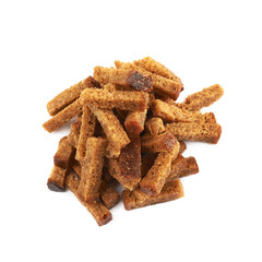 Pile of bread croutons