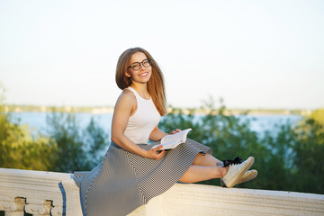 Girl reading a book