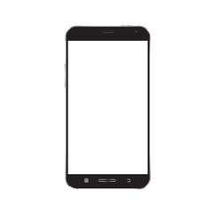 Smartphone mockup with blank screen