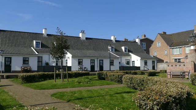 White Dutch houses in Katwijk