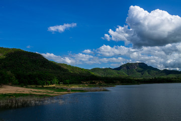 Reserved water at irrigation dam