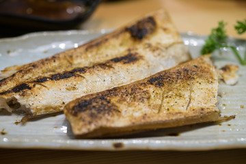 Grilled fish steak