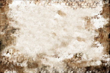 Scratched brown wall background