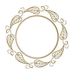 Vector floral vintage frame