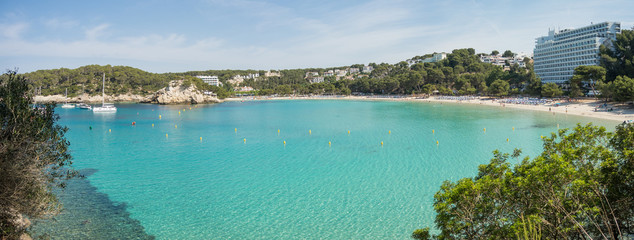 Landscape of the beautiful bay of Cala Galdana - Minorca - Spain