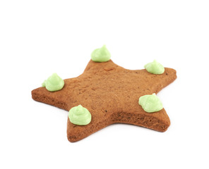 Star shaped cookie isolated