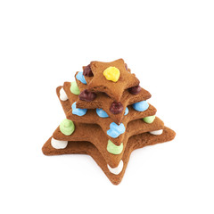 Star shaped cookie isolated