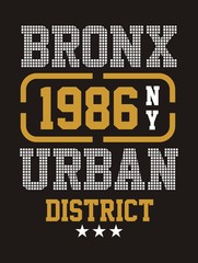 Bronx urban district 1986, t shirt graphic