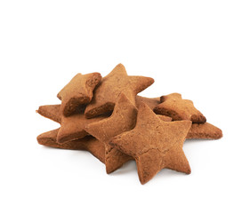 Star shaped cookie isolated