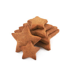 Star shaped cookie isolated