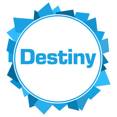 Destiny Blue Random Shapes Circle 